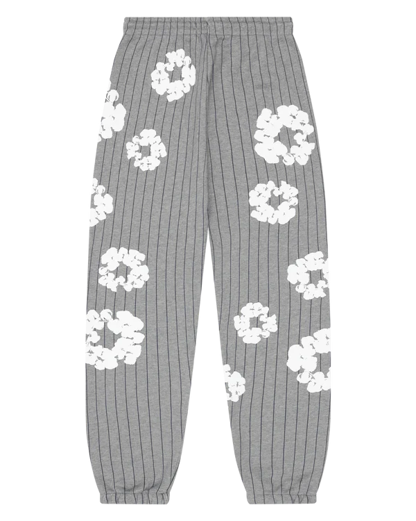 Pinstripe Wreath Sweatpants Grey