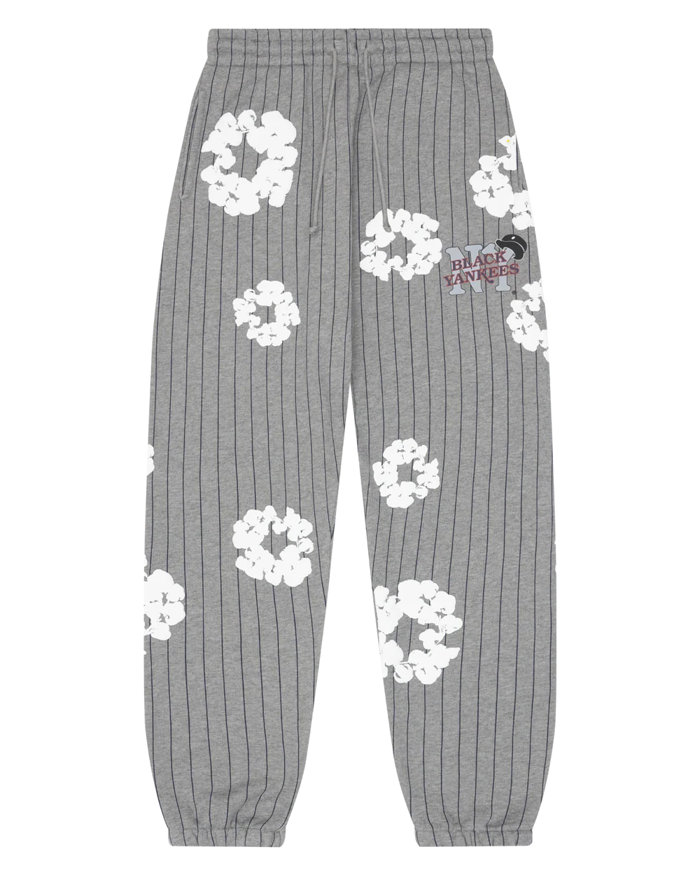 Pinstripe Wreath Sweatpants Grey